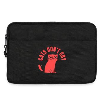 Cats Don’t Cry Stylische Grafik Katze „ - Laptoptasche 13" - Schwarz - Vorne
