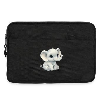 Petit éléphant dans le style aquarelle - Sacoche pour ordinateur portable 13 pouces - noir - Devant