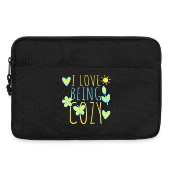 I Love Being Cozy Gemütlichkeit Zuhause Entspannt - Laptoptasche 13" - Schwarz - Vorne