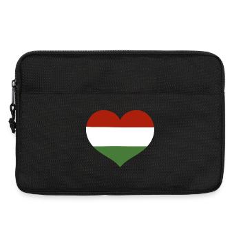 Herz der ungarischen Flagge - Laptoptasche 13" - Schwarz - Vorne