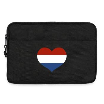 Cœur du drapeau des Pays-Bas - Sacoche pour ordinateur portable 13 pouces - noir - Devant