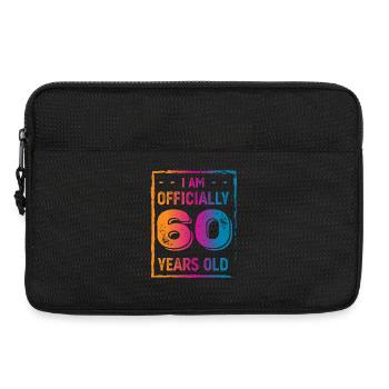 60. Geburtstag - Laptoptasche 13" - Schwarz - Vorne