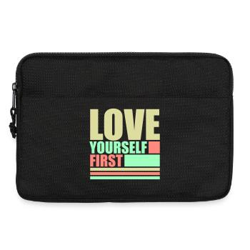 Love Yourself First Self-Love Self-Care - Laptop bag 13" - black - Front