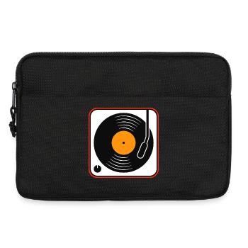 Album vinyle rétro sur platine - Sacoche pour ordinateur portable 13 pouces - noir - Devant