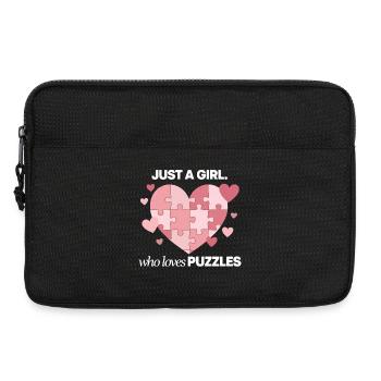 Just a Girl Who Loves Puzzles - Laptop bag 13" - black - Front