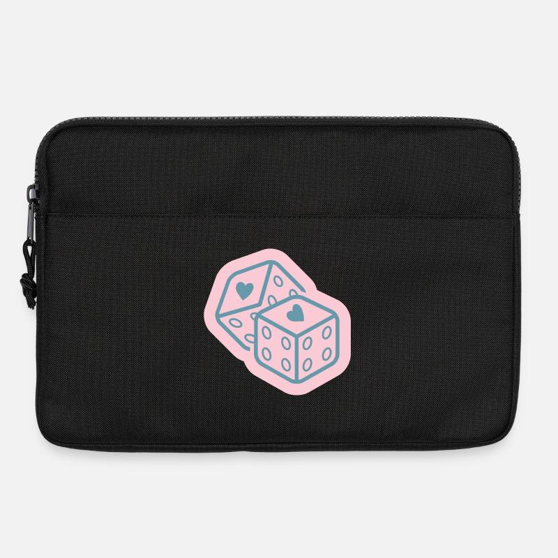 Heart-Dice-Design - Laptoptasche 13" - Schwarz