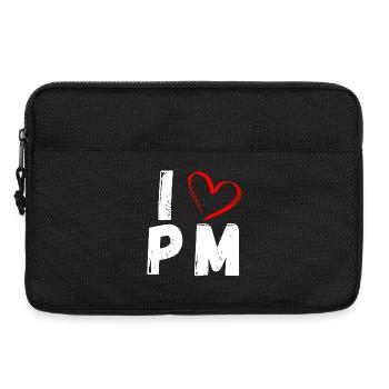 I Love PM | I love PM | Product Management - Laptop bag 13" - black - Front
