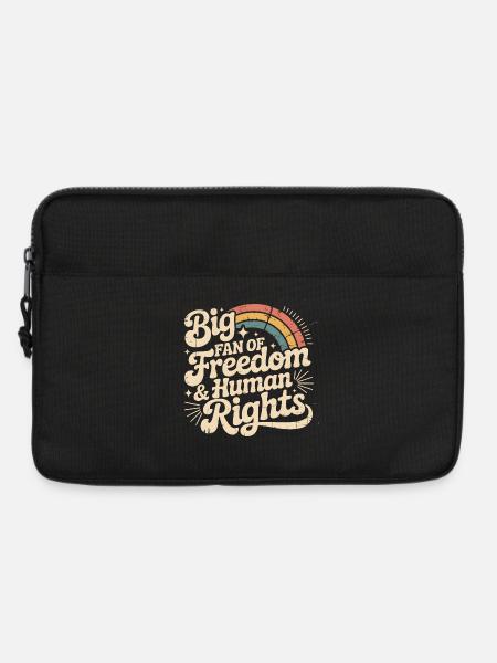 Big Fan of Freedom & Human Rights - Laptop bag 13" - black