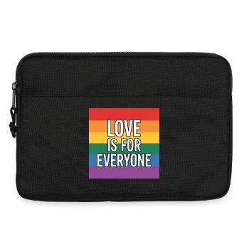 Love is for Everyone - Antifa Rainbow Tee - Laptoptasche 13" - Schwarz - Vorne