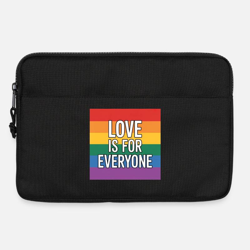 Love is for Everyone - Antifa Rainbow Tee - Laptoptasche 13" - Schwarz