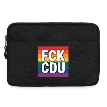 FCK CDU - Anti CDU Meme - Laptoptasche 13" - Schwarz - Vorne