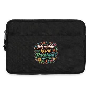 Ich wähle keine Faschisten - Laptoptasche 13" - Schwarz - Vorne