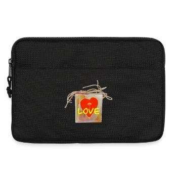 Amour du cœur la Saint-Valentin - Sacoche pour ordinateur portable 13 pouces - noir - Devant