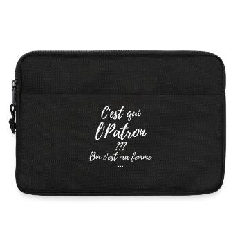 C’est qui le Patron? Ma Femme  - Sacoche pour ordinateur portable 13 pouces - noir - Devant
