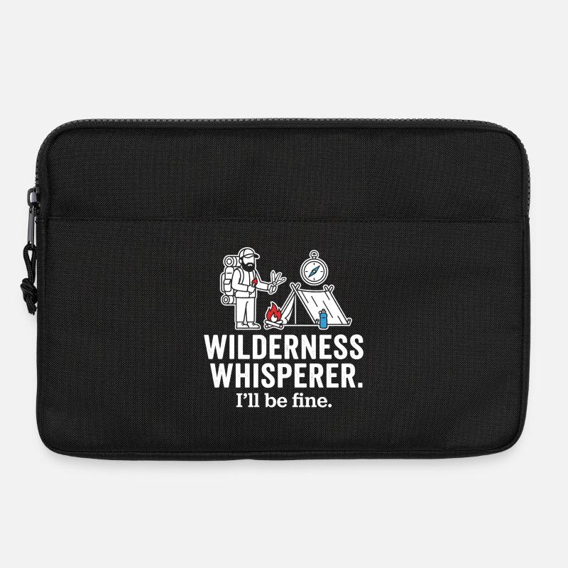 Wilderness Whisperer Camping Abenteuer - Laptoptasche 13" - Schwarz