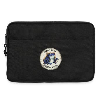 Punkrock Blue Frog Illustration – Swamp Riot Anar - Laptoptasche 13" - Schwarz - Vorne