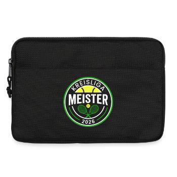 Tennis Meister 2026, Kreisliga Meister Shirt 2026 - Laptoptasche 13" - Schwarz - Vorne