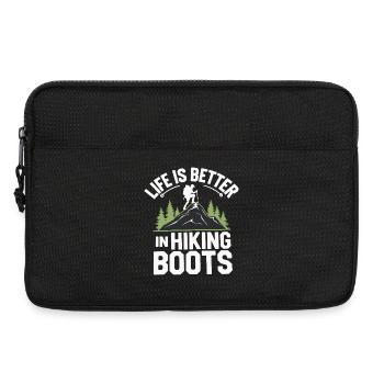 Life is Better in Hiking Boots - Laptop bag 13" - black - Front