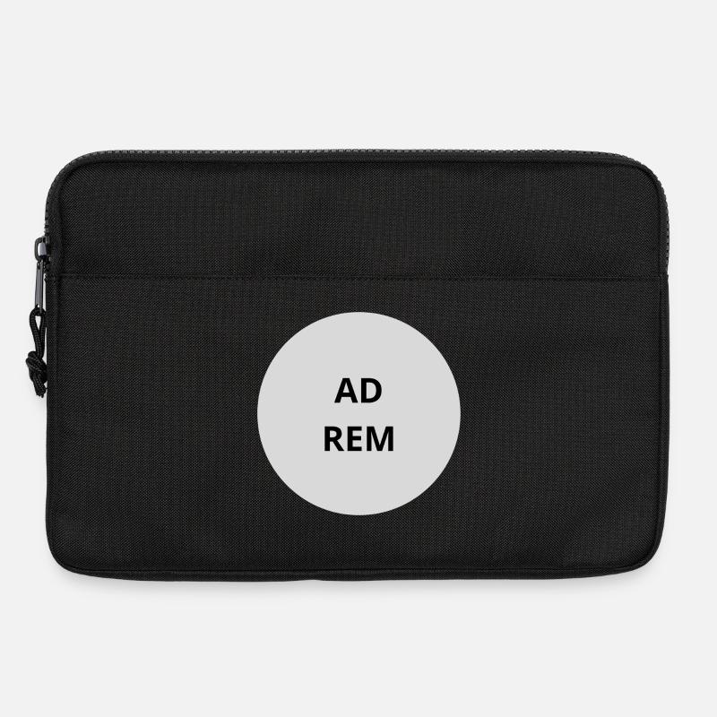 Gray Circle Emblem Text - Laptop bag 13" - black