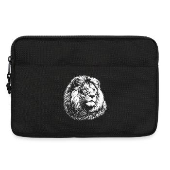 Leo – realistic black and white graphics - Laptop bag 13" - black - Front