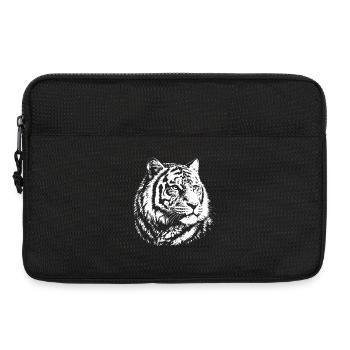 Tiger-Kontrastporträt - Laptoptasche 13" - Schwarz - Vorne
