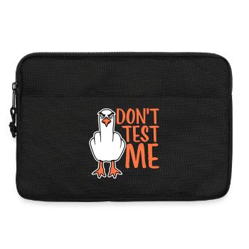 Don't Test Me Seagull Bird Naughty Middle Finger Evil - Laptop bag 13" - black - Front