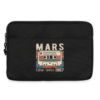 Geburtstag 1967 März 1967 geboren im März 1967 - Laptoptasche 13" - Schwarz - Vorne