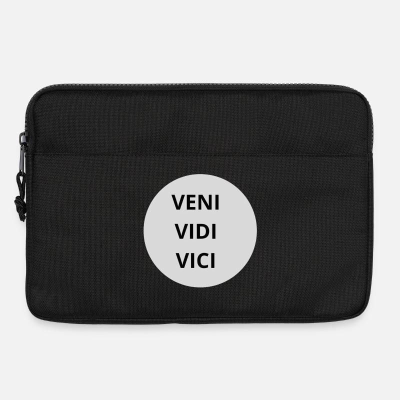 Veni Vidi Vici Three Line Circle Print - Laptop bag 13" - black