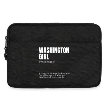 Washington Girl Typo Portrait - Laptoptasche 13" - Schwarz - Vorne