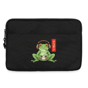 Joueur japonais grenouille Art Hommes Femmes Garçons Drôles - Sacoche pour ordinateur portable 13 pouces - noir - Devant