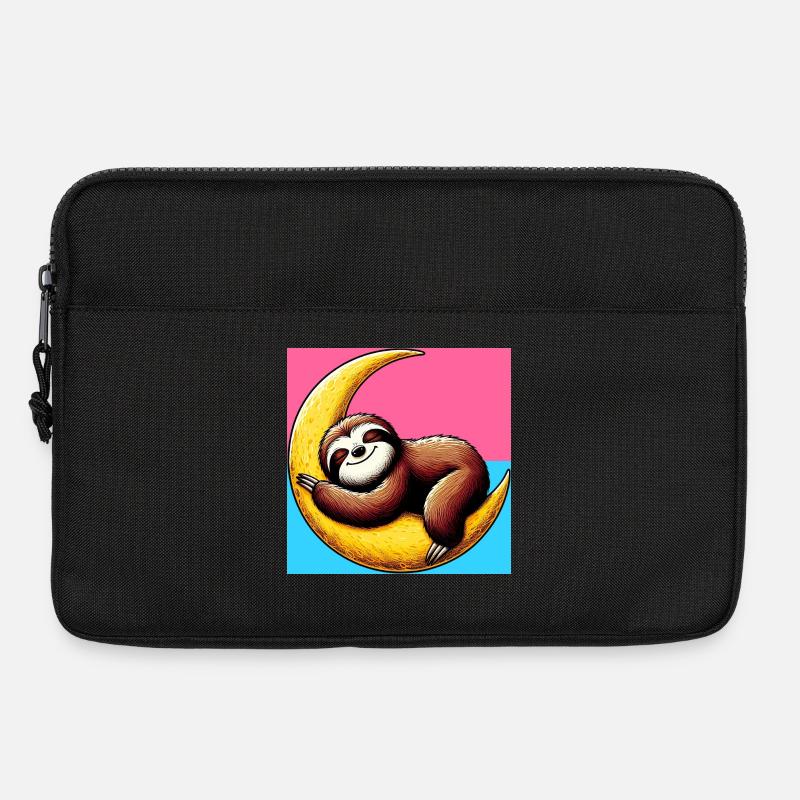 Sloth sleeps on the Moon - Laptop bag 13" - black