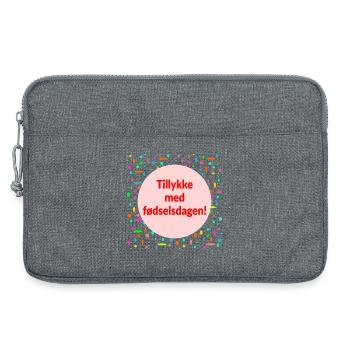 Herzlichen Glückwunsch zum Geburtstag - Laptoptasche 13" - Grau meliert - Vorne