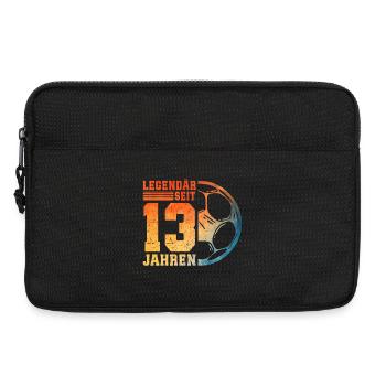 13. Geburtstag Fußball 13 Jahre Junge Teenager - Laptoptasche 13" - Schwarz - Vorne