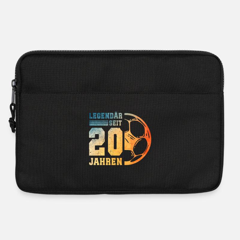 20. Geburtstag Fußball 20 Jahre Junge Mann - Laptoptasche 13" - Schwarz
