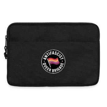 Antifascist Queer Brigade - Antifa Pride Merch - Sacoche pour ordinateur portable 13 pouces - noir - Devant