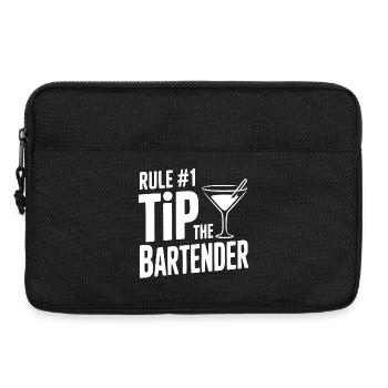 Regel #1 Trinkgeld an den Barkeeper geben - Laptoptasche 13" - Schwarz - Vorne