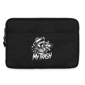 Aggressive rat in the trash can – My Trash Fun - Laptop bag 13" - black - Front