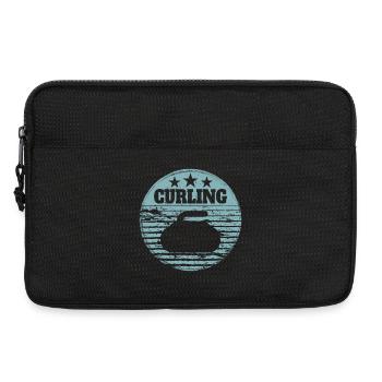 Sports d’hiver de Curling Stone Style Rétro Vintage - Sacoche pour ordinateur portable 13 pouces - noir - Devant