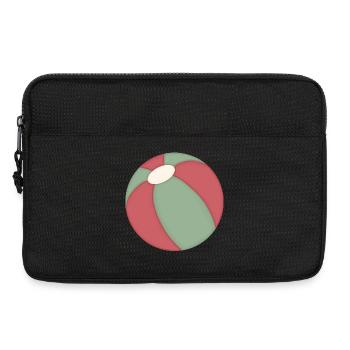 Beach Ball Color Block Pattern Ball - Laptop bag 13" - black - Front