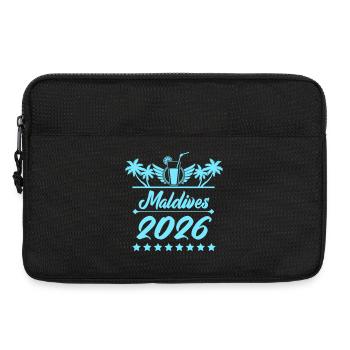 Rêve de plage Maldives 2026 - Sacoche pour ordinateur portable 13 pouces - noir - Devant