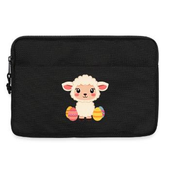 Sheep at Easter - Laptop bag 13" - black - Front