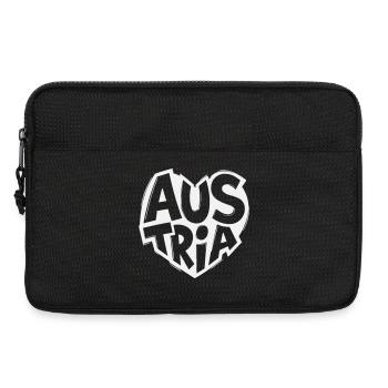 Austria, Austria Heart Logo Vintage - Laptop bag 13" - black - Front