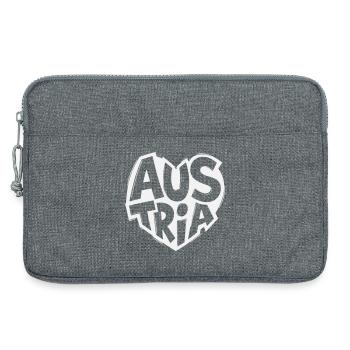 Autriche et Autriche Logo du cœur vintage - Sacoche pour ordinateur portable 13 pouces - gris chiné - Devant