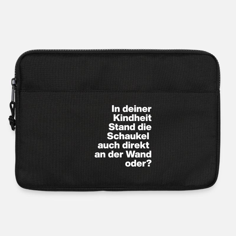 SCHAUKEL AN DER WAND, DUMM, SARKASMUS, FRECH - Laptoptasche 13" - Schwarz