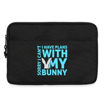 Sorry I Can't I Have Plans With My Bunny Hase Logo - Laptoptasche 13" - Schwarz - Vorne