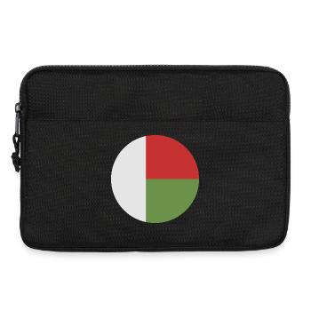 Round Madagascar flag - Laptop bag 13" - black - Front