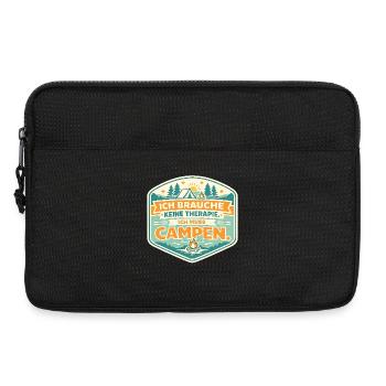 Camping-Humor: Therapie ade - Laptoptasche 13" - Schwarz - Vorne