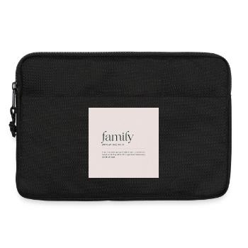 Family First – Heartwarming Family Love Des - Sacoche pour ordinateur portable 13 pouces - noir - Devant