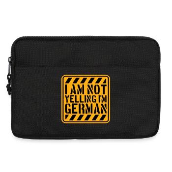 I Am Not Yelling I'm German Lustig Deutsch Spruch - Laptoptasche 13" - Schwarz - Vorne