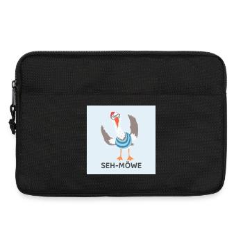 SEH-MÖWE – Funny Seagull - Laptop bag 13" - black - Front